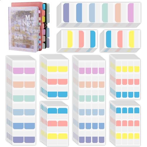 840 Stück Haftnotizen Klebezettel, 6 Stile Sticky Notes Aesthetic, Beschreibbar Transparente Haftnotizen Index, Haftnotizen Pastell, Transparente Haftnotizen, Selbstklebende Haftstreifen