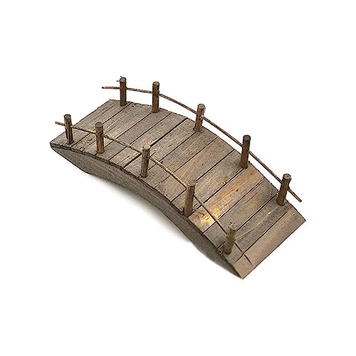 1:12 Mini Holz Bogen Brücke Garten Miniaturen Brücke Für Ornament Handwerk Garten Miniaturen Brücke Dekor