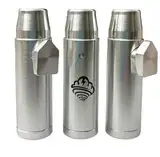 Powder Mini Dispenser TORNADO´S kit x3-0.5g capacity each in polished aluminum.Discreet and hygienic