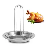 KOMUNJ Hähnchenbräter Hähnchenhalter Grill Hähnchengrill aus Edelstahl Geflügelbräter für Backofen Oder Grill Grill Zubehör Hähnchenbräter
