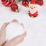 SULOLI Weihnachten Kunstschnee,glitzernder Streuschnee,fluffiger Schnee,Weiße Weiche Gefälscht Schnee für Weihnachten Party Feiertag Deko