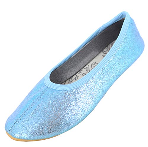 Beck Mädchen Basic Glitzer Gymnastikschuhe, Blau, 27 EU