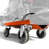 Schneemobil-Dolly Sets, robuste V-Slide mit 6,3 cm PP/TPR-Schwenkrollen und Gummi-Pad, schützt Skier, 680 kg Kapazität, Orange