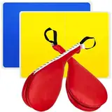 Taekwondo Kick-Pad-Set, 2 Stück Schlagpolster Ziel mit 2 Brettern für Training, langlebiges Punching-Pad, Pratice Kit für Boxen, Kampfsport, Fitness, Sparring, Rot