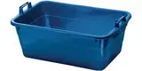 Wanne eckig 62 cm/45l blau hochstehende Griffe