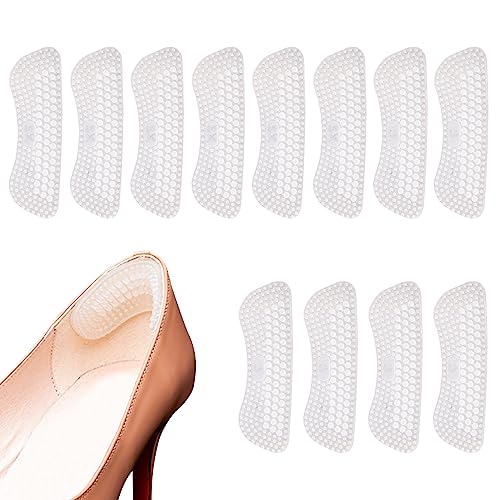 NITAIUN 6 Paar Silikon Fersenschuhpolster für Damen Herren, Fersenschutz, Heel Protector Pads, Selbstklebende, Fersenpolster für High Heels, Weich und Bequem, Verhindert Reibungsblasen (6 Paar)