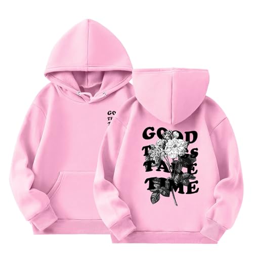2025 - Kinder Mädchen Sport Shirt Junge Mädchen Casual Hoodie Pullover Kapuzenpullover mit Tasche geeignet für Teenager Mädchen Jungen Mädchen Pullover Bauchfrei 152 (3-4 Years)