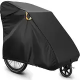 Faltgarage für Fahrradanhänger Universelle Hundeanhänger lastenanhänger Abdeckung wasserdicht Plane Abdeckhaube Frost und staubdicht 600D Oxford Regenschutz für Outdoor Fahrrad zubehör(140*88*92cm)