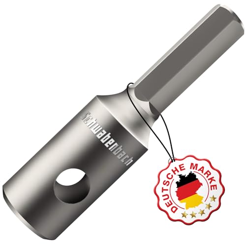 BRUNNENTAL ® Sechskant Erdbohrer Adapter + Quick Change Bolzen für Hand Bohrmaschine - Nutze deine Schlagbohrmaschine als Brunnenbohrer - Erdlochbohrer Adapter für Bohrer mit Ø 40 60 80 100 120 150 mm