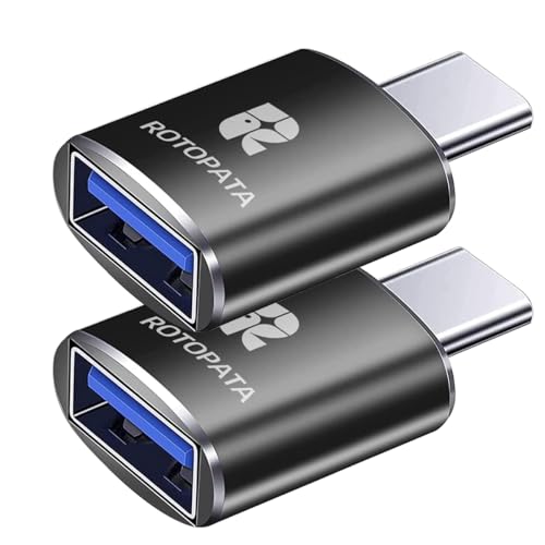 ROTOPATA 2 Stücke USB C auf USB 3.0 Female Adapter, Typ C OTG Adapter Kompatibel mit MacBook Pro2019, MacBook Air 2020, iPad Pro 2020, iMac, Surface Pro