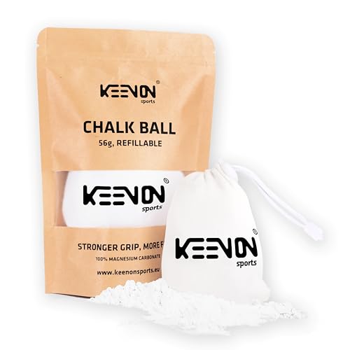 KEENON SPORTS Boulder & Kletterzubehör – Chalkbag, Chalkball und Holz Boulderbürste als Set oder einzeln – Magnesiabeutel für sicheren Halt