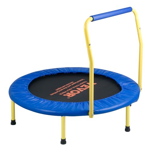 VEVOR Trampolin Gartentrampolin 810x920x920 mm, Klappabrer Trampolin Mini 60 kg Gewichtstragfähigkeit Fitness Trampolin, Kindertrampolin Kleinkind Trampolin Blau Indoor/Outdoor/Garten/Drinnen