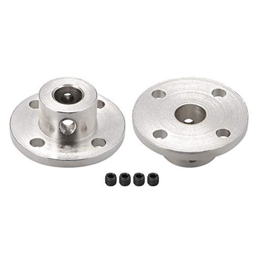 sourcing map 2 Stück Flanschkupplung Motorführung Wellenkupplung Motoranschluss 8mm Innendurchm. H13*D16 Starre für DIY Teile Silber Ton