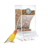 Futterspender Wellensittich, Wellensittich Futterspender Futterspender Vogel Transparent Vogelfutterspender Käfig Futterautomat für Klein Papageien Vogel Futterspender