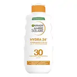 Garnier Sonnenschutz-Milch, LSF 30, feuchtigkeitsspendende Sonnencreme mit Shea Butter, Ambre Solaire, (1 x 200 ml)