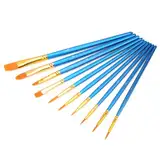10pcs Zeichnen von Pinsel Set Flexible Nylon Haarkunst Bastelmalerei Aquarell Pinsel Kit