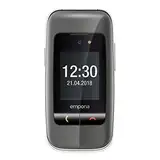 emporiaONE | Seniorenhandy | Klapphandy ohne Vertrag | Mobiltelefon mit Notruftaste | 2,4-Zoll-Display | Spacegrey, all_carriers Grau/Silber