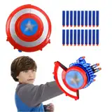 Generisch Shield Launcher, Captain Schild, Captain Shield Launcher, Schild Weiche Launcher Spielzeug, Captain Shield Soft Bullet Launcher, Shield Launcher für Kinder
