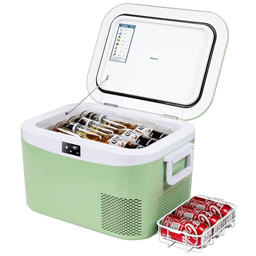 BINGI Kompressor Kühlbox 12.8L Tragbarer Auto Kühlbox 12V / 24V DC und 110~240V AC Elektrische Kühlschrank Kompressor Gefrierbox für Auto LKW Picknick Camping und Heimgebrauch (HC-12P2)