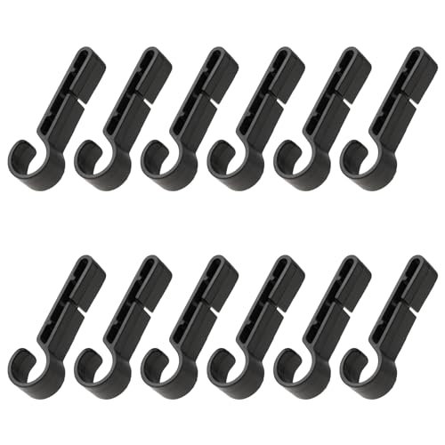 12 Stück Helmclips für Scheinwerfer, Schwarz Stirnlampen Clips Hardhat, Helm-Scheinwerfer-Clips, Scheinwerferhaken, für Feeignet für Alle Arten von Scheinwerfern, Schutzhelm Harte Hut-Taschenlampen