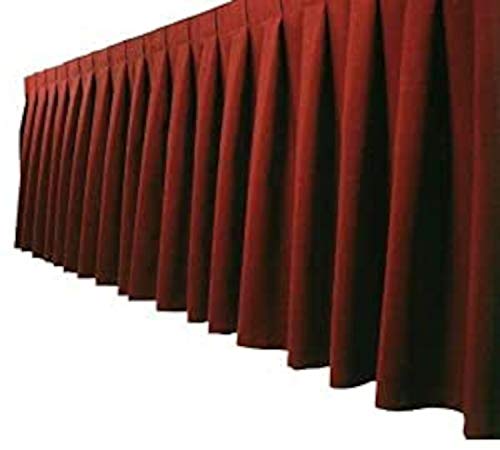 Gastro Uzal - Skirting Excellent Tischrock mit Kellerfalte versch. Farben und Größen für Tische, Büffet (Bordeaux, 580 x 73 cm)