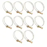 10 Stücke Wasserschlauch Barb Clamp Einstellbar Edelstahl Bequem Doppel Draht Rohr Clip Hoop Sanitär Verschluss (46mm-51mm)