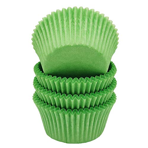 Mombake Premium Grüne fettdichte Cupcake-Förmchen, Muffin-Papier-Backförmchen, Standardgröße, 100 Stück