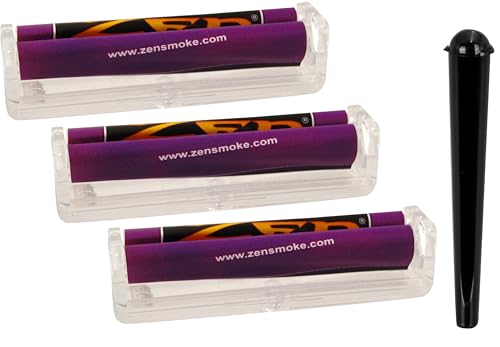 yaoviz Set 3x ZEN konische Drehmaschine KingSize 110mm Jointroller - Jointhülle bunt Clipverschluss