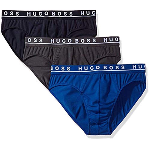 BOSS Herren 01Brief, 01breve Brief s 101 45963 01slip 3p Us Co 10145963 01 Slip, True Blue/Sky Captain/Schmiedeeisen, Large (3er Pack)