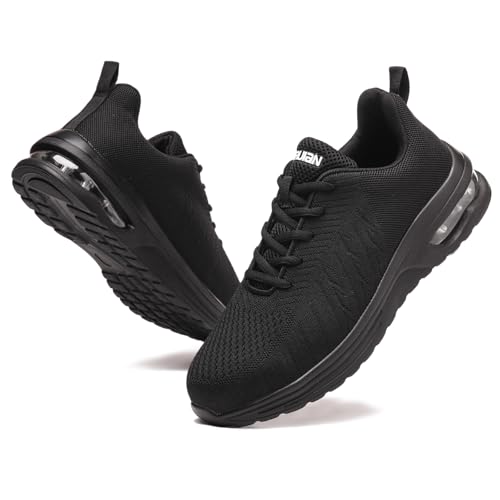 Furuian Arbeitsschuhe Herren Sicherheitsschuhe Leicht Damen Herren Atmungsaktiv Stahlkappenschuhe Sportlich rutschfest Sneakers