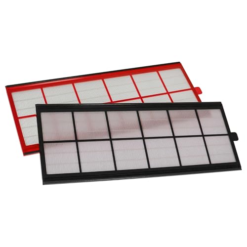 vhbw Filterset kompatibel mit Zehnder ComfoAir 350, 550 Lüftungsgerät - Luftfilter G4 / F7 (2 Stück), 50 x 17 x 1 cm, Weiß/Rot/Schwarz