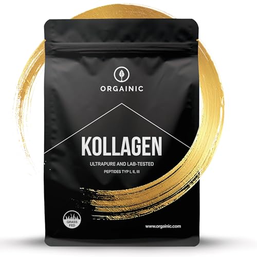 ORGAINIC Kollagen Pulver (700g) - Zertifizierte Weidehaltung - Collagen Pulver - Kollagen Hydrolysat Typ 1,2 & 3 - Gute Löslichkeit - Collagen hochdosiert