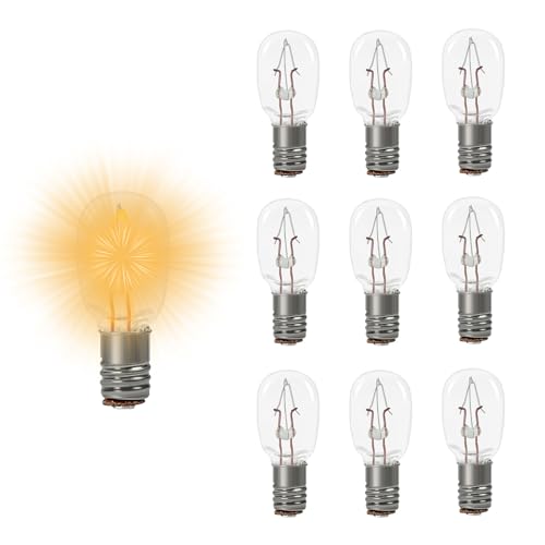 Evemodel 10 Stück Modell warm weiß Bulb Glühbirne Leuchtmittel Halterung Birne lampen E5 E5.5 H0 für Puppenhaus (nur klein Lampe)