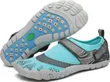 SAGUARO Badeschuhe für Kinder - Wasserschuhe Schwimmschuhe Schnelltrocknende Aquaschuhe rutschfeste Strandschuhe Neoprenschuhe Barfußschuhe für Jungen Mädchen, Azurblau Gr.36 EU