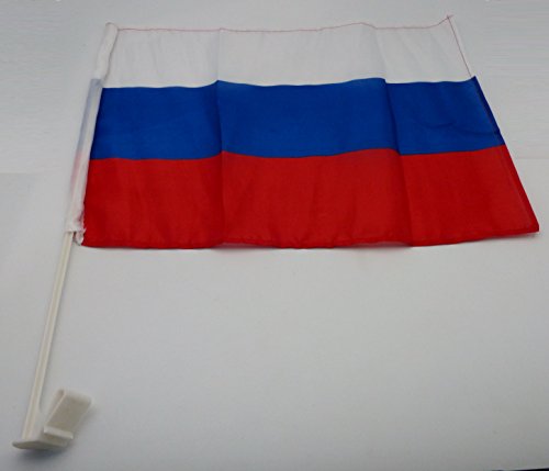 Autofahne, Carflag Russia, Russland 2er Set