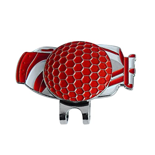 Niedlicher Golfhutclip mit rotem Ballmarker, perfektes Golf-Accessoire für Damen und Herren