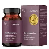 monapure der Umwandler Schilddrüsen & Leber Komplex mit Mariendistel, Artischocke, Cholin, Glutathion, Selen, NAC + weitere Aminosäuren - 60 Kapseln hochdosiert & vegan