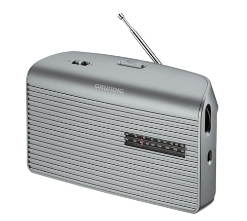 Grundig Music 60X Grey empfangsstarkes Radio, UKW, 2 Wellenbereiche zur Auswahl unzähliger Sender, Qualitäts- Lautsprecher, Klangregler für individuelle Klangeinstellung, Automatische Loudness, Grau