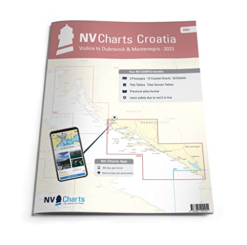 NV Atlas Croatia HR 2 mit App Lizenz- Seekarte Kroatien - Vodice to Dubrovnik & Montenegro