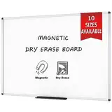 VIZ-PRO Magnetisches Whiteboard Silberner Aluminiumrahmen, 150 x 120 cm