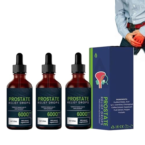 Prostate Treatment Drops, Prostate Relief Drops, Prostate Therapy Drops, Prostate Health Drops, Prostate Natural Herbal Drops for Men, Effectively Relieve Prostate Discomfort. (3PCS)