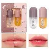 Lip Plumper - Natürliches Make-Up Lipgloss und Lip Care Serum, Lip Enhancer, Day & Night Moisturizing Repair Lip Plumping Set, Reduziert Feine Linien, Weich und Glänzend