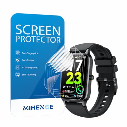 MIHENCE Schutzfolie Kompatibel für Dyurwa/Soudorv 1.57" Smartwatch P97, TPU HD Displayschutzfolie für P97 1.57'' Fitness Tracker [ 6 Stück ]