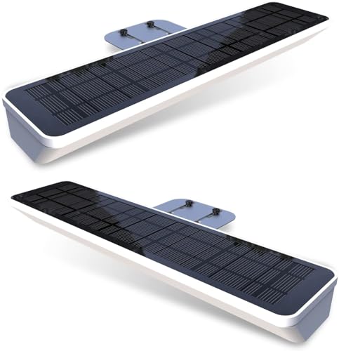 Villageboom Solar Schildbeleuchtung, 2er Pack, kabellos, Hausnummern-, Firmenschild-, Wegbeleuchtung, Dämmerungssensor, Beleuchtung Werbeschild Solar