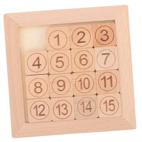 YARNOW Holz Puzzle Für Lernspielzeug Zur des Logischen Denkens Schiebe Zahlenrätsel Montessori Für Vorschulkinder Denksportspielzeug Zur Frühkindlichen