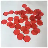 PiurUf Jetons 100 stücke 19mm GRAF Bingo Chips Marker for Bingo Spielkarten Kunststoff for Klassenzimmer Kinder und Karneval Bingo Spiele Jetons Chips (Size : Red)