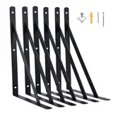 Regalhalterung 6 Stück I 300 x 190 mm I REGALTRÄGER mit SCHRAUBEN I Wandhalterung Regal Tragkraft 30 kg I Regalträger | Wandmontage Konsole (6 Stück)