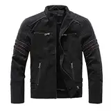 SRZYMJ Lederjacke Herren Schwarz Lederjacke Herren Biker Regenmantel Herren Winterjacken Aus Baumwolle Für Herren Herren T Shirts Fahrrad Windjacke Herren L Herren Strickpullover