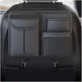 LBUQGGCN Autositz Organizer FüR Tesla Model S 2012-2015, Vordersitz RüCkenlehnentasche RüCksitz Aufbewahrungstasche HäNgen RüCkenlehne Taschen ZubehöR,A/Black