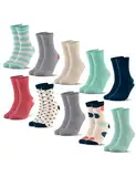 Occulto Jungen & Mädchen Bunte Socken 10er Pack (Modell: Estilo) Mint 31-34